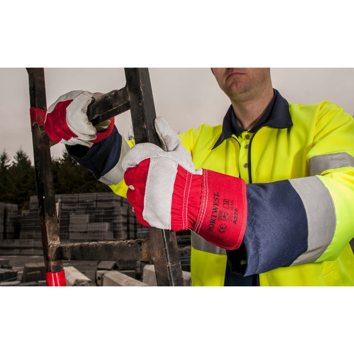PORTWEST® A220 Premium Rigger Gloves - CAT 2 - ANSI Abrasion Level 4 - Safety Vests and More