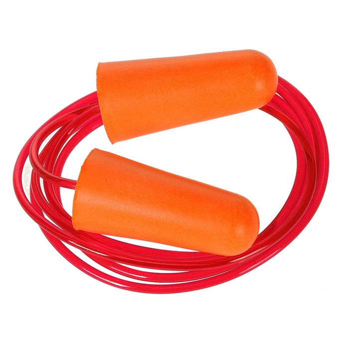 PORTWEST® Disposable Foam Ear Plugs Corded 200 Pairs - Orange EP08 - Safety Vests and More