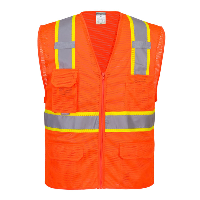 PORTWEST® US374 Orlando Hi-Vis Contrast Mesh Safety Vest ANSI Class 2 - Safety Vests and More