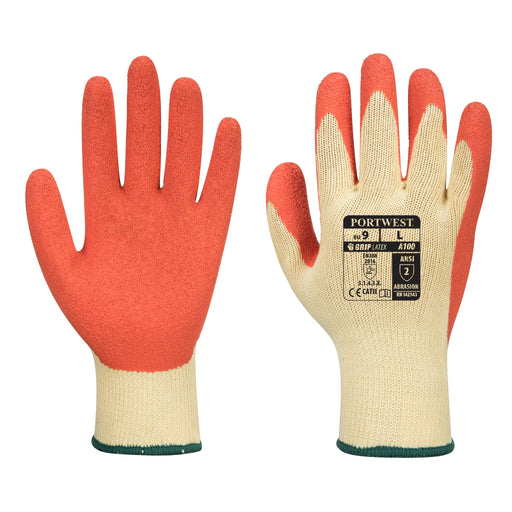 PORTWEST® A100 Grip Glove - Latex - CAT 2 - ANSI Abrasion Level 2 - Safety Vests and More