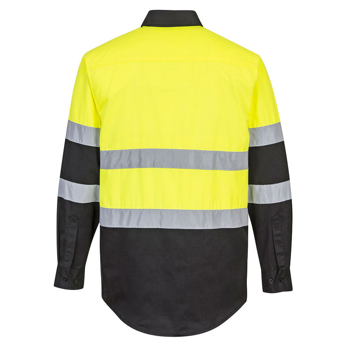 PORTWEST® Two Tone Long Sleeve Work Shirt - ANSI Class 2 - E066 - Safety Vests and More