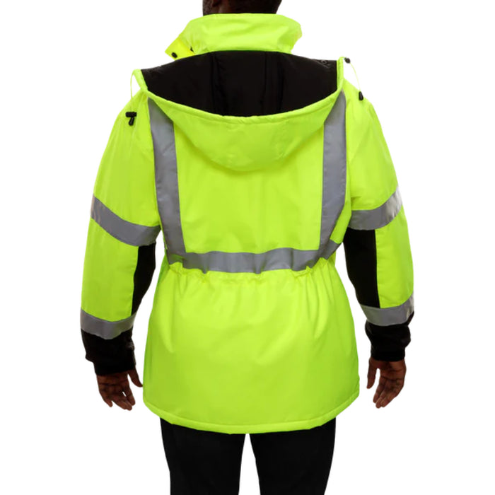 Reflective Apparel® Hi-Vis Breathable Waterproof Thinsulate Parka Rain Jacket - ANSI Class 3 - 433ST