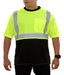 Reflective Apparel Safety Hi Vis Pocket Two-Tone Lime and Lime/Black Birdseye ANSI Class 2  Shirt - 102ST - Safety Vests and More