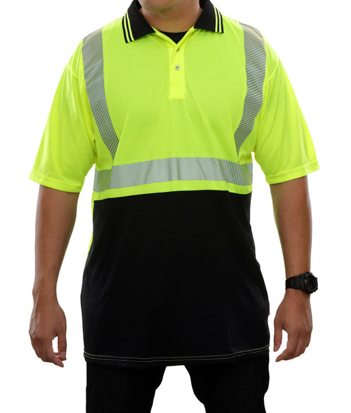 Reflective Apparel Safety Polo Hi-Vis Shirt Two-Tone Birdseye ANSI Class 2 Comfort Trim 302CT - Safety Vests and More