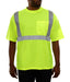 Reflective Apparel Safety Hi Vis Pocket Two-Tone Lime and Lime/Black Birdseye ANSI Class 2  Shirt - 102ST - Safety Vests and More
