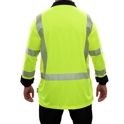 Reflective Apparel Hi-Vis Two-Tone Long Sleeve Safety Polo Shirt ANSI Class 3 - 316CT - Safety Vests and More