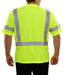 Reflective Apparel Safety Hi Vis Pocket Lime Birdseye Shirt ANSI Class 3 - 104ST - Safety Vests and More