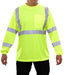 Reflective Apparel Safety Hi Vis Pocket Shirt Birdseye ANSI Class 3 - 204ST - Safety Vests and More