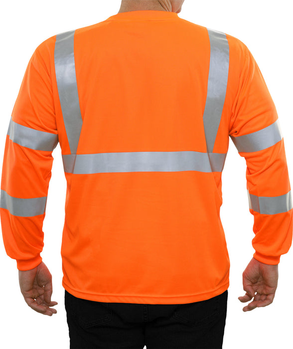 Reflective Apparel Safety Hi Vis Pocket Shirt Birdseye ANSI Class 3 - 204ST - Safety Vests and More