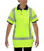 Reflective Apparel Safety Hi-Vis Polo ANSI Class 3 Shirt Lime-Navy Birdseye Comfort Trim - 334CT - Safety Vests and More