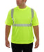 Reflective Apparel Safety No Pocket HACCP Lime Birdseye ANSI Class 2 Comfort Trim Shirt - 112CT - Safety Vests and More