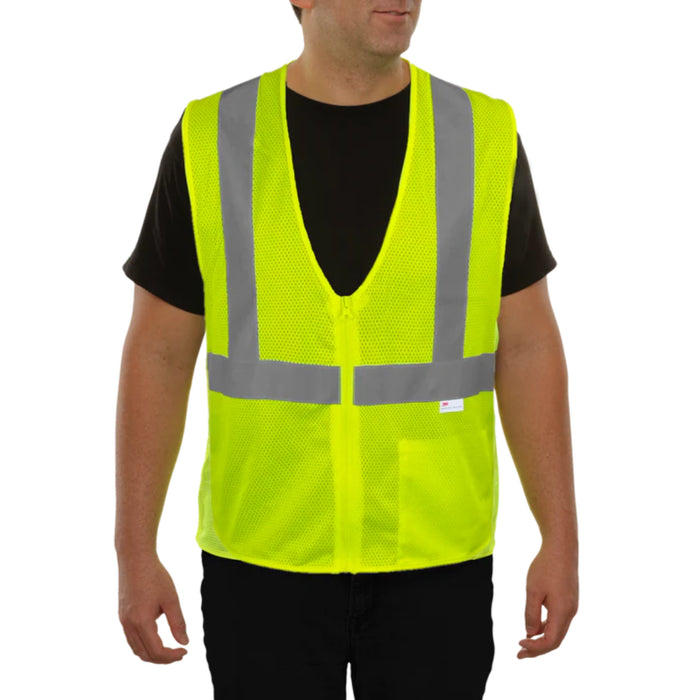 Reflective Apparel® Hi-Vis Economy Mesh Safety Vest Zipped - ANSI Class 2 - 581ET