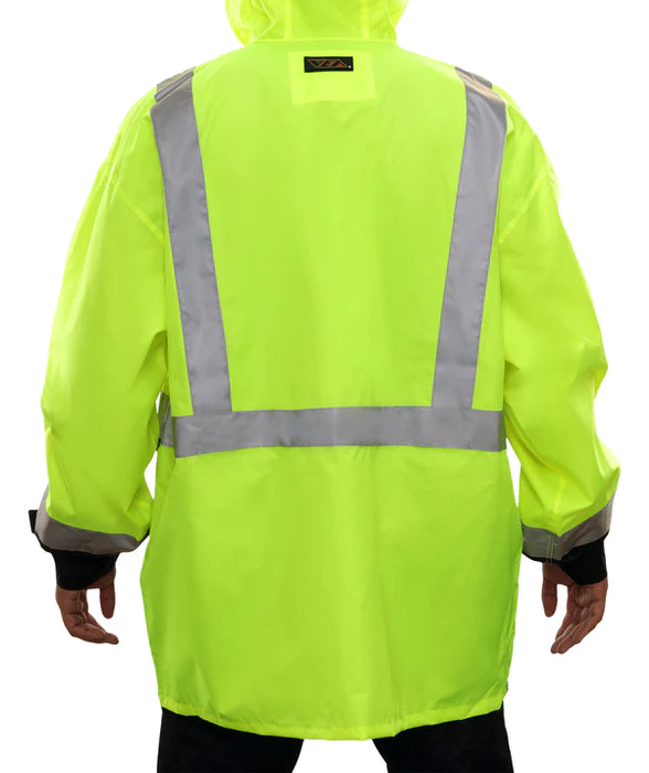 Reflective Apparel® Safety Hi Vis Rain Jacket ANSI Class 3 Two-Tone - 403ETLB